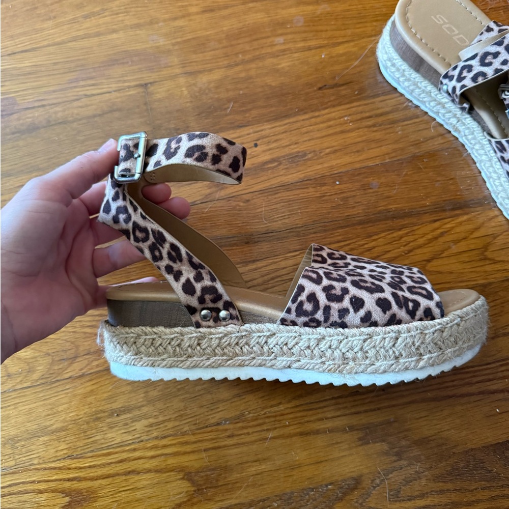 Soda Leopard Print Sandals